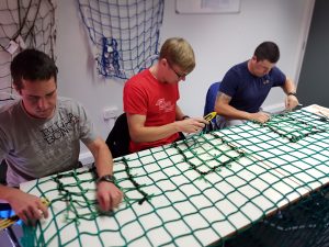 repairing construction safety netting