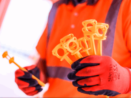 Safety decking installation pegs