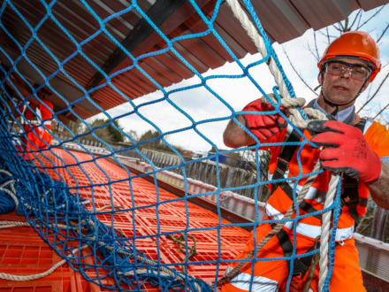 Safety Netting on a construction site