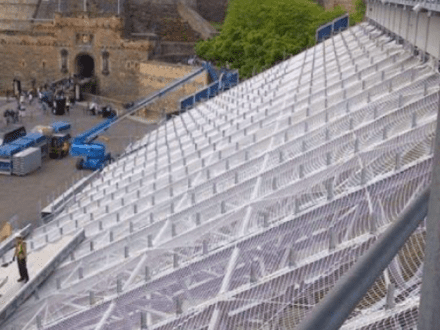 roof Safety Netting on a construction site